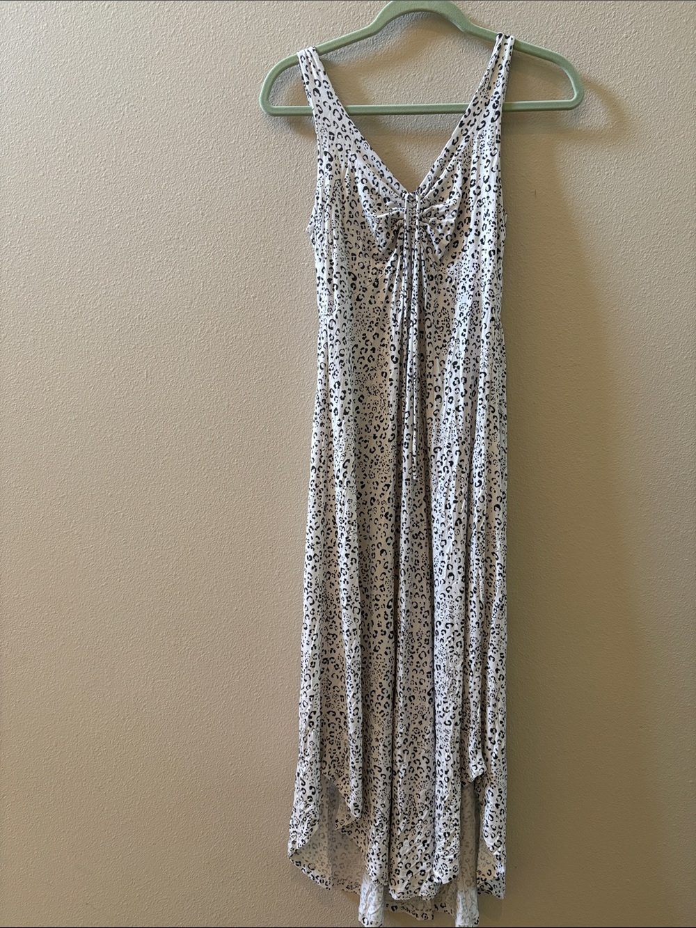 Z Supply White and Black Leopard Print Maxi Dress